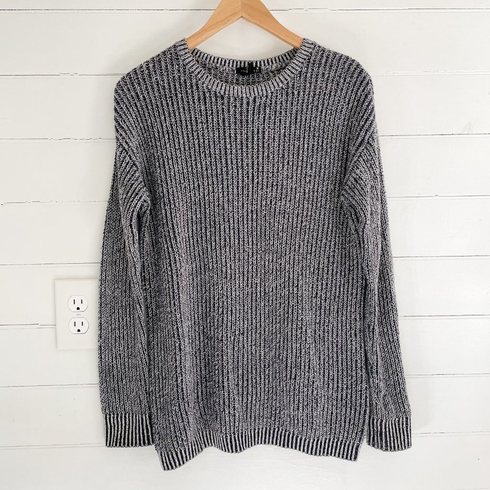 Forever 21 Navy Blue Marled Knit Sweater